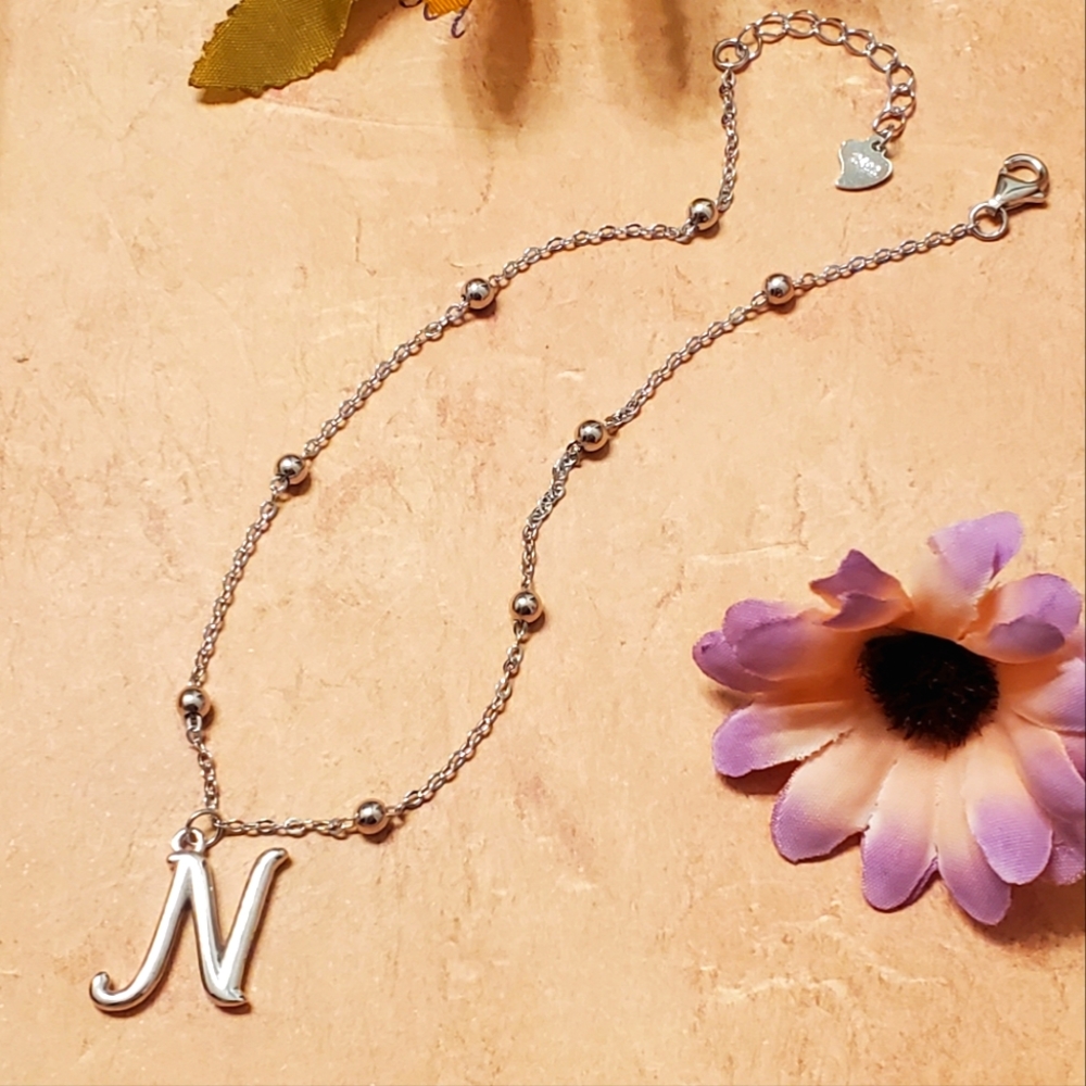 NEW Sterling "N" Anklet or Bracelet - Picture 2 of 5